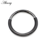 Stainless Steel Round Spring Eardrop Ear Expander Body Piercing Jewelry