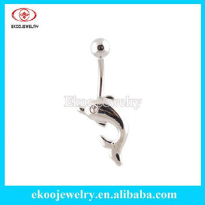 316L Dolphin Navel Piercing Belly Button Ring