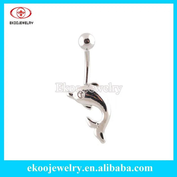 316L Dolphin Navel Piercing Belly Button Ring