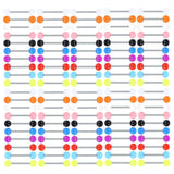 100Pcs Acrylic Tongue Piercing Surgical Steel Bar Body Jewelry Gift 14G