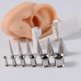 6 pc/set 2-in-1 Ear Taper Tunnel Gauge Kit Piercing Body Jewelry