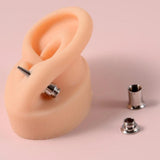 6 pc/set 2-in-1 Ear Taper Tunnel Gauge Kit Piercing Body Jewelry