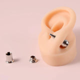 6 pc/set 2-in-1 Ear Taper Tunnel Gauge Kit Piercing Body Jewelry