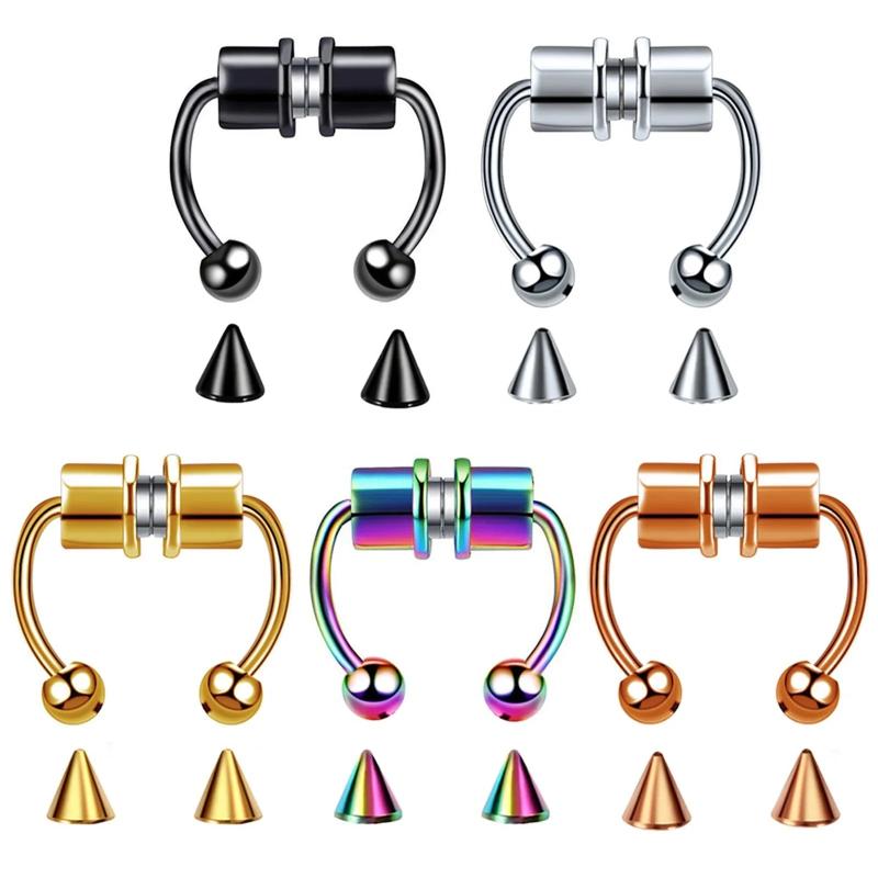 Magnetic False Nose Hoop Reusable Alloy False Nose Hoop