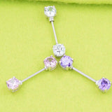 Colorful Zircon Nipple Rings Body Piercing Jewelry