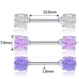Colorful Zircon Nipple Rings Body Piercing Jewelry