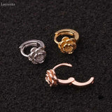 Leosoxs 2pcs Zircon Mini Ear Buckle Piercing Jewelry
