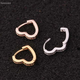 Leosoxs 2pcs Zircon Mini Ear Buckle Piercing Jewelry