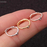 Leosoxs 2pcs Zircon Mini Ear Buckle Piercing Jewelry