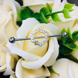 Honeycomb Stainless Steel Industrial Barbell Bee Piercing