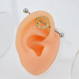 Honeycomb Stainless Steel Industrial Barbell Bee Piercing