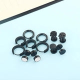 6 Pairs Surgical Steel CZ Ear Studs Rings Punk Body Piercing Jewelry