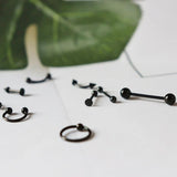 Punk Kpop Piercing Jewelry Set, Stainless Steel, 9 Pieces