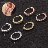 2pcs Zircon Round Ear Bone Ring Body Piercing Jewelry