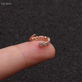 2pcs Zircon Round Ear Bone Ring Body Piercing Jewelry