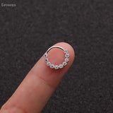 2pcs Zircon Round Ear Bone Ring Body Piercing Jewelry