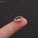 2pcs Zircon Round Ear Bone Ring Body Piercing Jewelry