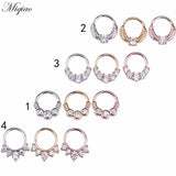 Miqiao 2pcs Ethnic Style Round Earrings Body Piercing Jewelry