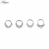 Miqiao 2pcs Ethnic Style Round Earrings Body Piercing Jewelry