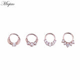 Miqiao 2pcs Ethnic Style Round Earrings Body Piercing Jewelry