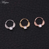 Miqiao 2pcs Ethnic Style Round Earrings Body Piercing Jewelry
