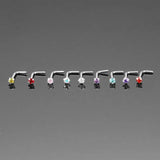 9PCS Zircon Crystal Nose Rings Nose Studs L Shape Nose Piercing Jewelry 20G