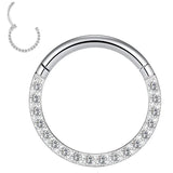 G23 Titanium High Zircon Stone Small Septum Piercing