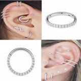 G23 Titanium High Zircon Stone Small Septum Piercing