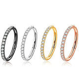 G23 Titanium High Zircon Stone Small Septum Piercing