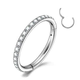 G23 Titanium High Zircon Stone Small Septum Piercing