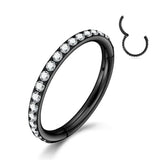 G23 Titanium High Zircon Stone Small Septum Piercing