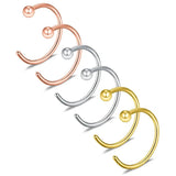 6PCS Stainless Steel Body Jewelry Piercing Earrings Nose Hoop 18G 6/8/10mm