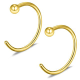 6PCS Stainless Steel Body Jewelry Piercing Earrings Nose Hoop 18G 6/8/10mm