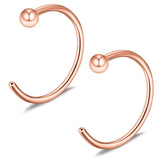 6PCS Stainless Steel Body Jewelry Piercing Earrings Nose Hoop 18G 6/8/10mm