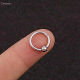 Leosoxs Zircon Ear Bone Ring Stainless Steel Piercing Jewelry