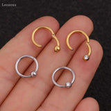 Leosoxs Zircon Ear Bone Ring Stainless Steel Piercing Jewelry