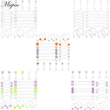 Miqiao 24pcs Acrylic Soft Rod Invisible Nail Body Piercing Jewelry