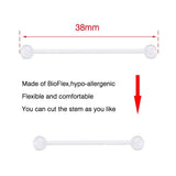 Pregnancy Maternity Belly Button Rings Navel Retainer Flexible Long Body Pierc