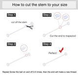 Pregnancy Maternity Belly Button Rings Navel Retainer Flexible Long Body Pierc