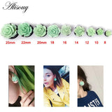 3D Rose Flower Acrylic Ear Plug Tunnel Gauges Body Piercing for Women