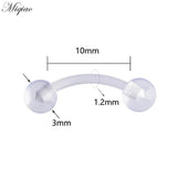 Acrylic Invisible Soft Rod Nose Studs Lip Nails Body Piercing Jewelry