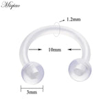 Acrylic Invisible Soft Rod Nose Studs Lip Nails Body Piercing Jewelry