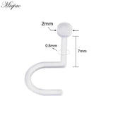 Acrylic Invisible Soft Rod Nose Studs Lip Nails Body Piercing Jewelry