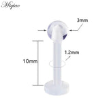 Acrylic Invisible Soft Rod Nose Studs Lip Nails Body Piercing Jewelry
