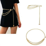 Metal Chain Retro Belt High Waist Hip Coin Charms Waistband Body Chain