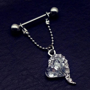 Heart Shape Nipple Rings Stainless Steel Body Piercing Jewelry