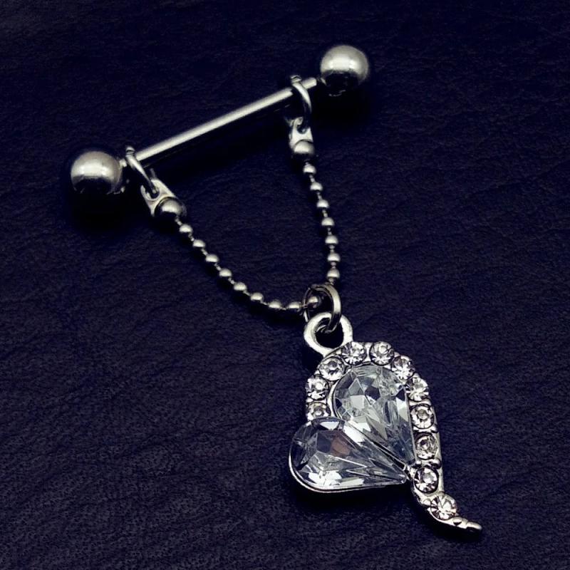 Heart Shape Nipple Rings Stainless Steel Body Piercing Jewelry