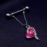 Heart Shape Nipple Rings Stainless Steel Body Piercing Jewelry