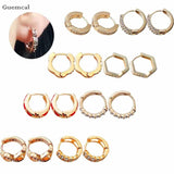2pcs Stainless Steel Geometric Earrings Body Piercing Jewelry
