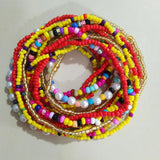Boho Sexy Rice Bead Waist Chain Beach Woven Pearl Body Chain